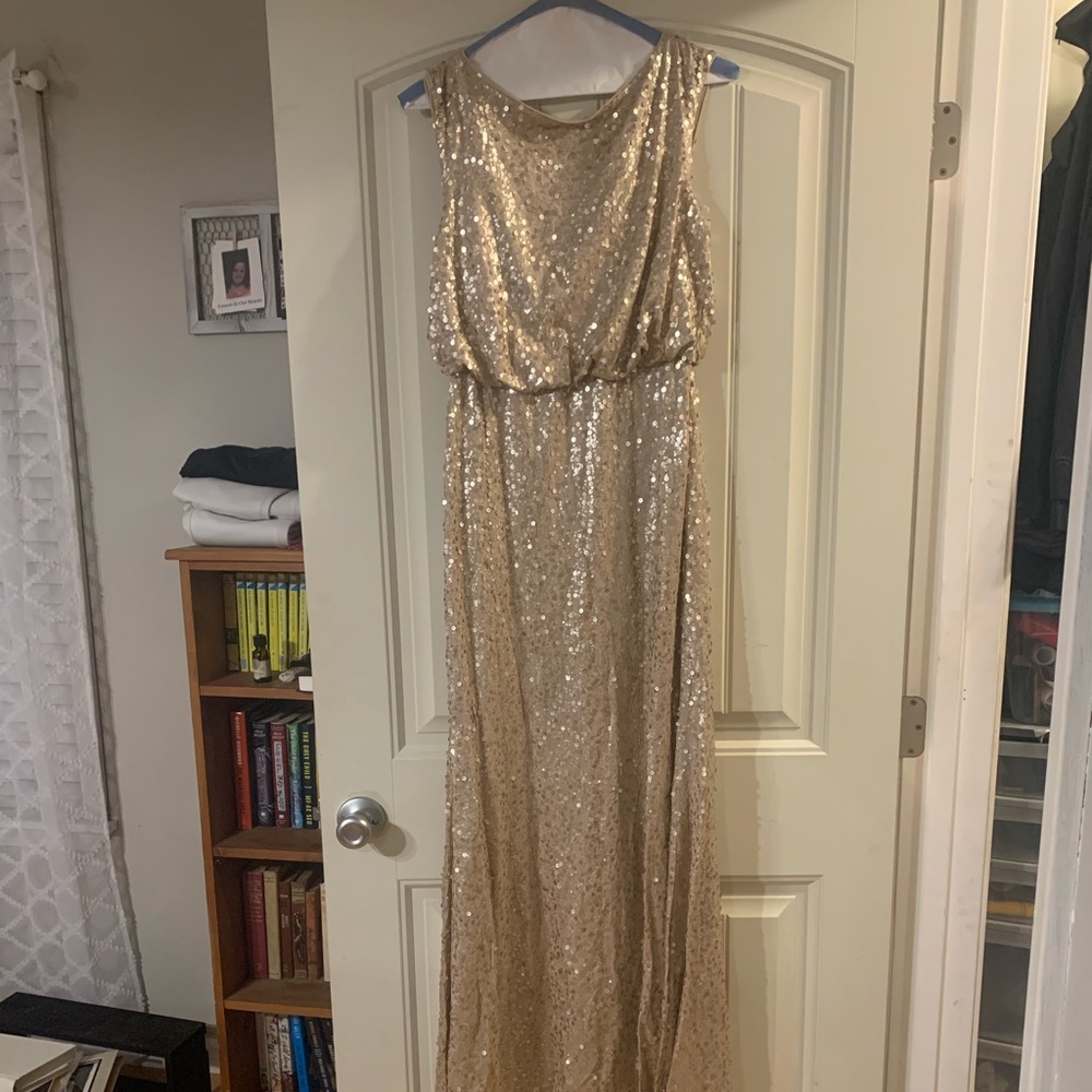 Gold Sparkled Formal Dress